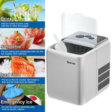 Portable Electric Ice Cube Maker 2.6L-Silver