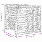 vidaXL Magazine Holder 31x31x31 cm Water Hyacinth