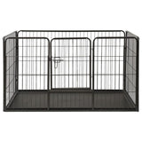 vidaXL Puppy Playpen Steel 123x77.5x74.5 cm