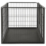 vidaXL Puppy Playpen Steel 123x77.5x74.5 cm