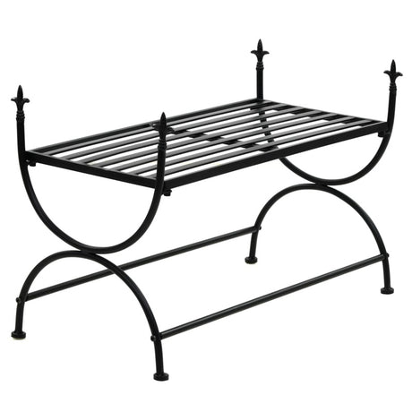 vidaXL Bench Vintage Style Metal 83x42x55 cm Black