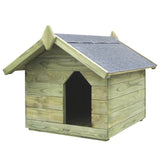 vidaXL Garden Dog House with Opening Roof Impregnated Pinewood