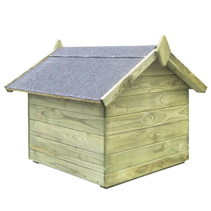 vidaXL Garden Dog House with Opening Roof Impregnated Pinewood