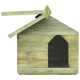 vidaXL Garden Dog House with Opening Roof Impregnated Pinewood