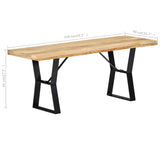 vidaXL Bench 110 cm Solid Mango Wood