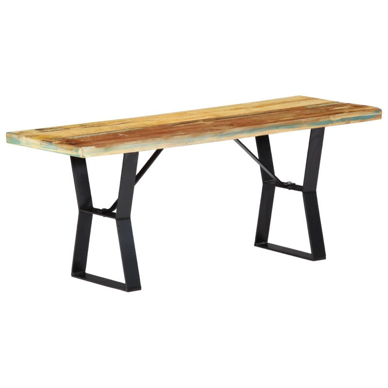 vidaXL Bench 110 cm Solid Reclaimed Wood