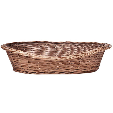 vidaXL Willow Dog Basket/Pet Bed Natural 50 cm