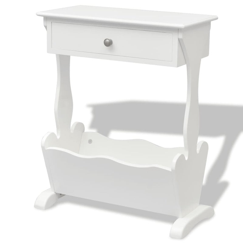 vidaXL Magazine Rack Melrose White