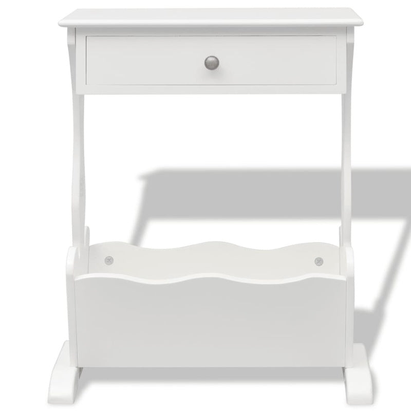 vidaXL Magazine Rack Melrose White