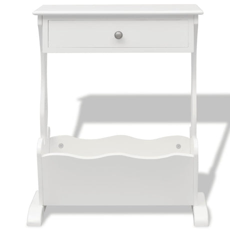 vidaXL Magazine Rack Melrose White