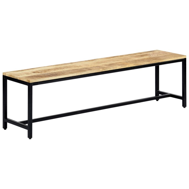 vidaXL Dining Bench 160 cm Solid Rough Mango Wood