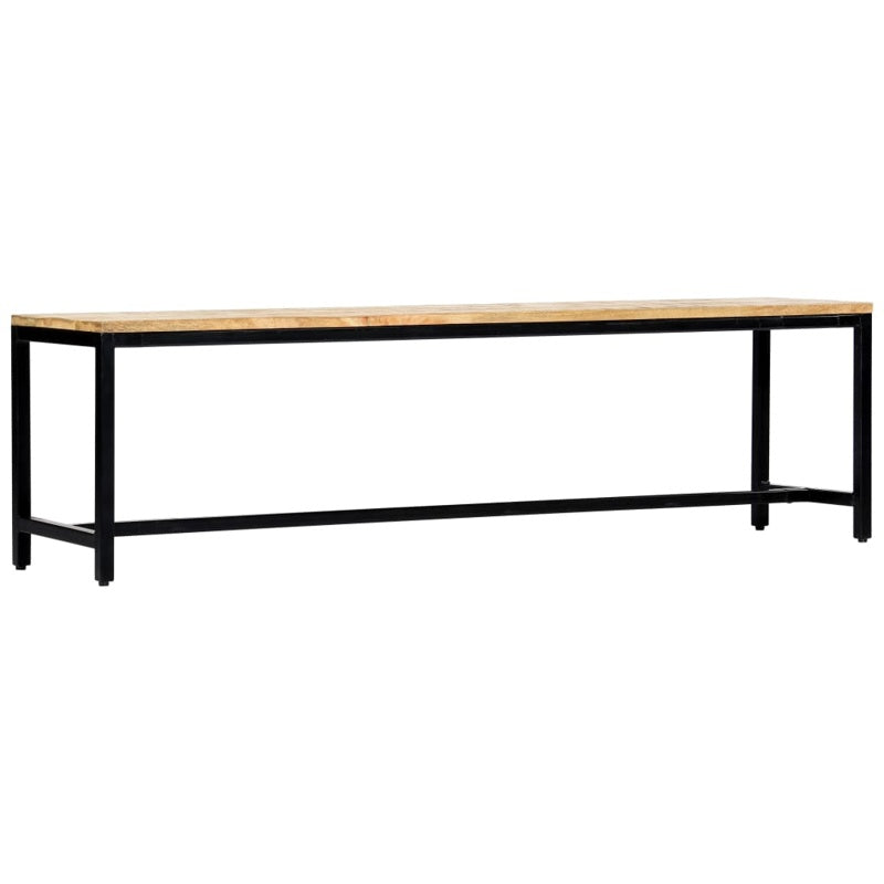 vidaXL Dining Bench 160 cm Solid Rough Mango Wood