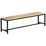 vidaXL Dining Bench 160 cm Solid Rough Mango Wood