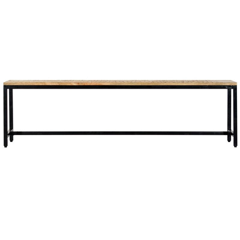 vidaXL Dining Bench 160 cm Solid Rough Mango Wood