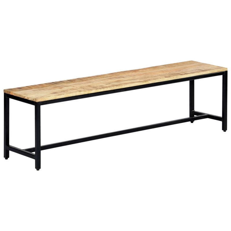 vidaXL Dining Bench 160 cm Solid Rough Mango Wood