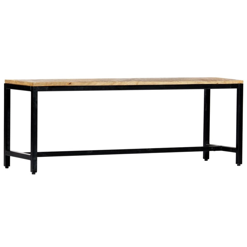 vidaXL Dining Bench 120 cm Solid Rough Mango Wood