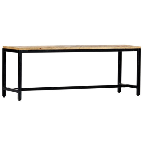 vidaXL Dining Bench 120 cm Solid Rough Mango Wood