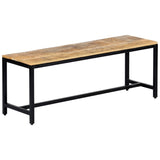 vidaXL Dining Bench 120 cm Solid Rough Mango Wood