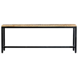 vidaXL Dining Bench 120 cm Solid Rough Mango Wood