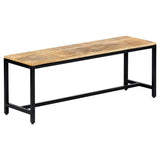 vidaXL Dining Bench 120 cm Solid Rough Mango Wood