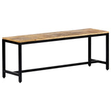 vidaXL Dining Bench 120 cm Solid Rough Mango Wood