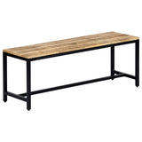 vidaXL Dining Bench 120 cm Solid Rough Mango Wood