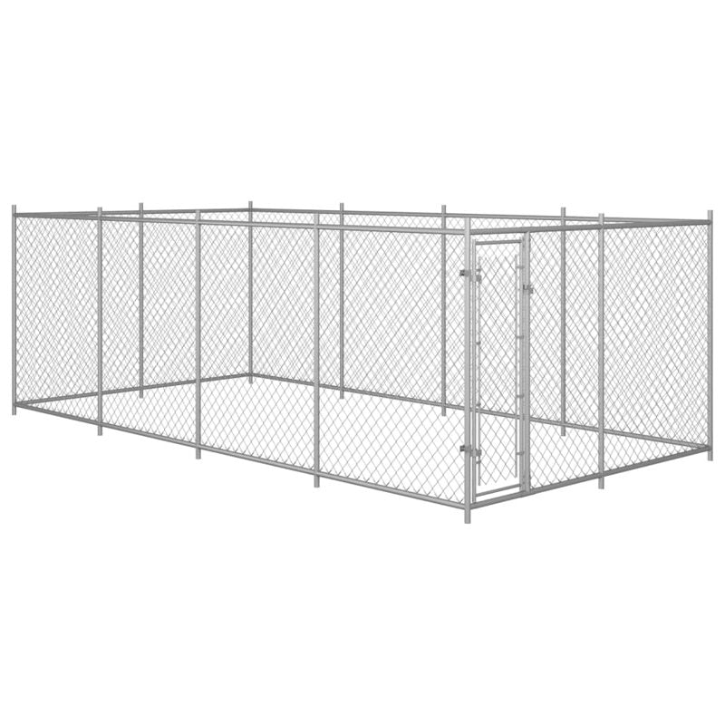 vidaXL Outdoor Dog Kennel 7.6x3.8x1.9 m