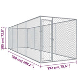 vidaXL Outdoor Dog Kennel 760x192x185 cm