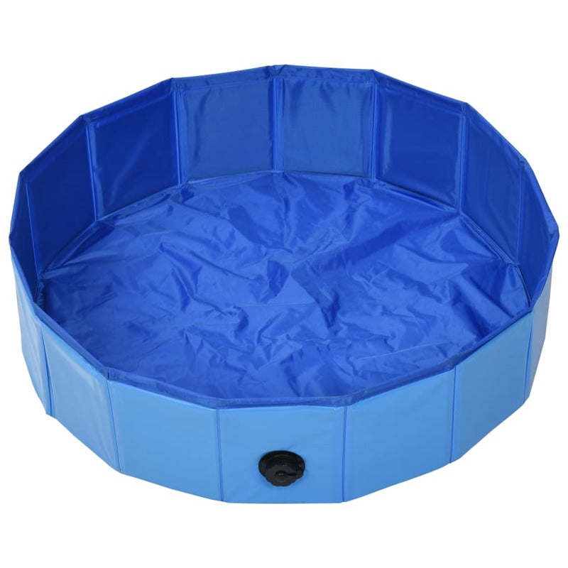 vidaXL Foldable Dog Swimming Pool Blue 80x20 cm PVC