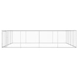 vidaXL Outdoor Dog Kennel Galvanised Steel 760x760x185 cm