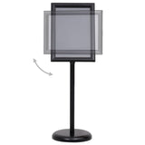 vidaXL A3 Pedestal Poster Stand Black Aluminium Alloy