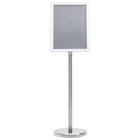 vidaXL A4 Pedestal Poster Stand Silver Aluminium Alloy