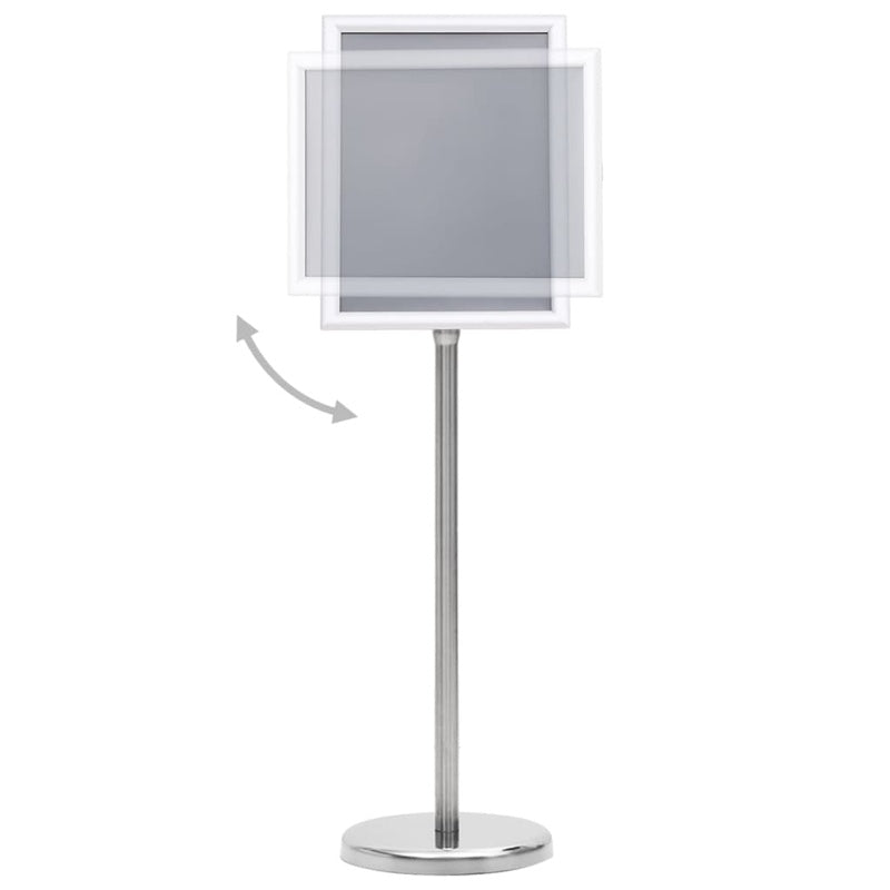 vidaXL A4 Pedestal Poster Stand Silver Aluminium Alloy