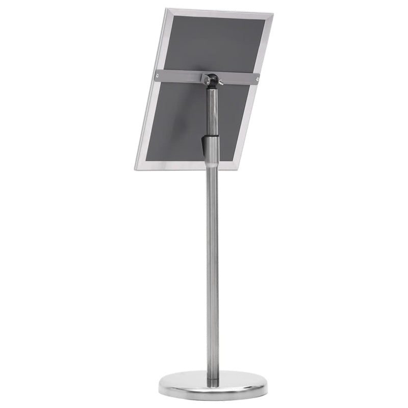 vidaXL A4 Pedestal Poster Stand Silver Aluminium Alloy