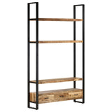 vidaXL Bookshelf 118x30x200 cm Solid Rough Mango Wood