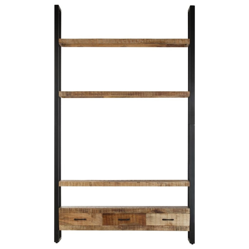 vidaXL Bookshelf 118x30x200 cm Solid Rough Mango Wood