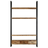 vidaXL Bookshelf 118x30x200 cm Solid Rough Mango Wood