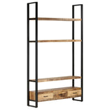 vidaXL Bookshelf 118x30x200 cm Solid Rough Mango Wood