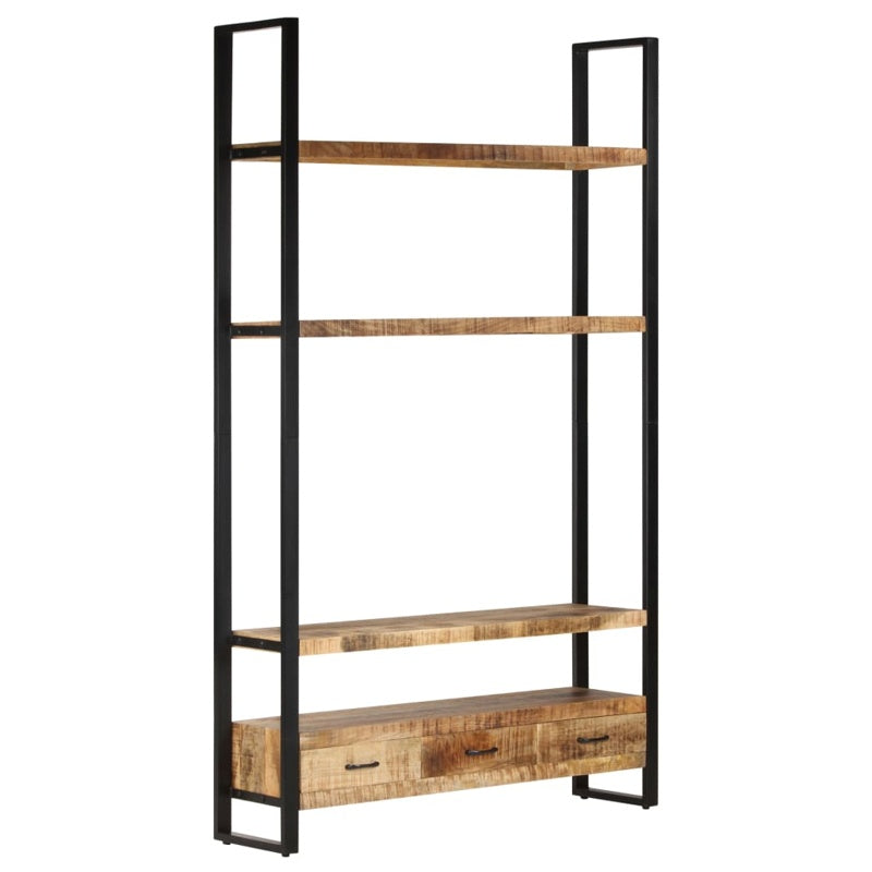 vidaXL Bookshelf 118x30x200 cm Solid Rough Mango Wood