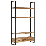 vidaXL Bookshelf 118x30x200 cm Solid Rough Mango Wood