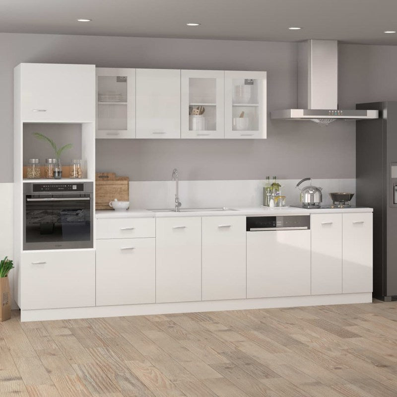 vidaXL Drawer Bottom Cabinet High Gloss White 50x46x81.5 cm Engineered Wood