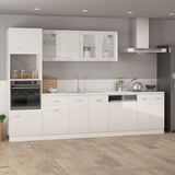 vidaXL Drawer Bottom Cabinet High Gloss White 50x46x81.5 cm Engineered Wood