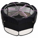 vidaXL Foldable Dog Playpen with Carrying Bag Black 125x125x61 cm