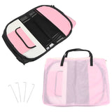 vidaXL Foldable Dog Playpen with Carrying Bag Pink 90x90x58 cm