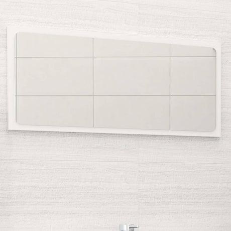 vidaXL Bathroom Mirror High Gloss White 80x1.5x37 cm Engineered Wood