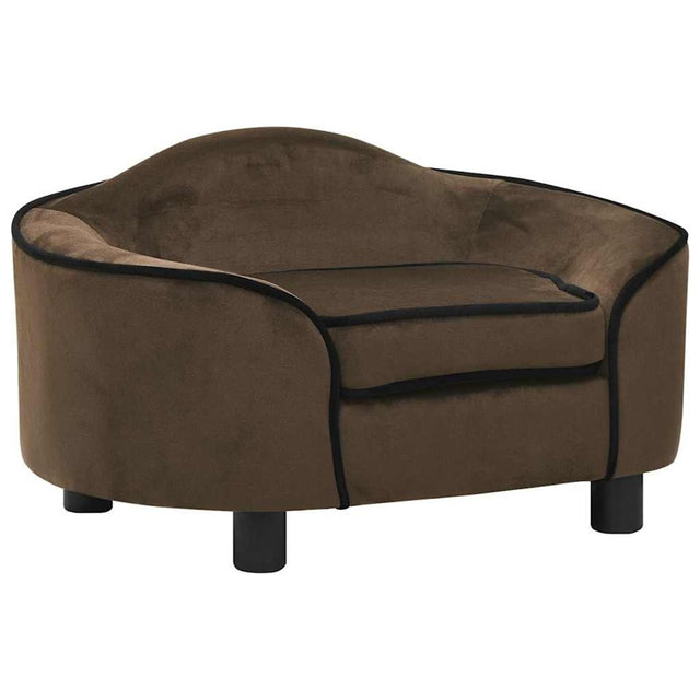 vidaXL Dog Sofa Brown 67x47x36 cm Plush