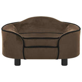 vidaXL Dog Sofa Brown 67x47x36 cm Plush