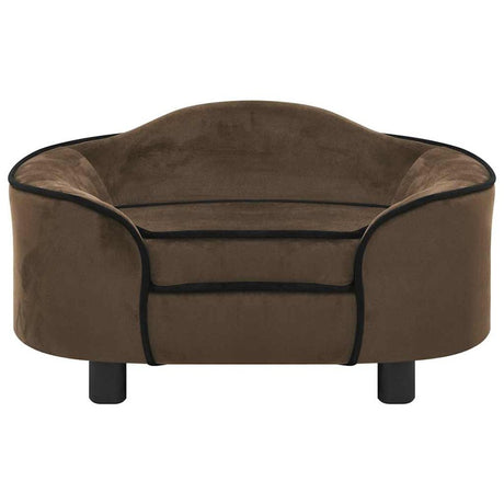 vidaXL Dog Sofa Brown 67x47x36 cm Plush