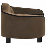 vidaXL Dog Sofa Brown 67x47x36 cm Plush