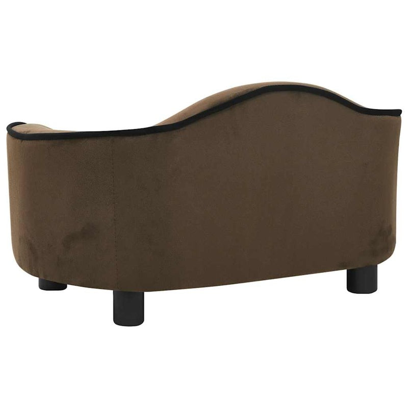 vidaXL Dog Sofa Brown 67x47x36 cm Plush